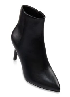 Side Zip Pointed Toe Booties