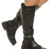 Faux Leather Wide Calf Tall Boots