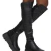 Low Platform Heel Tall Boots