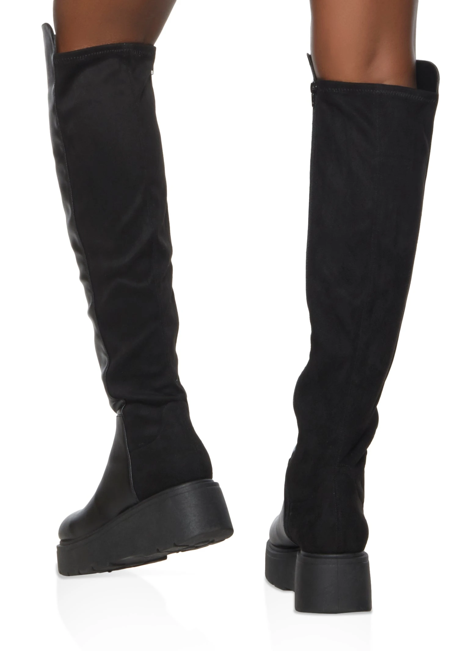 Low Platform Heel Tall Boots - Image 3