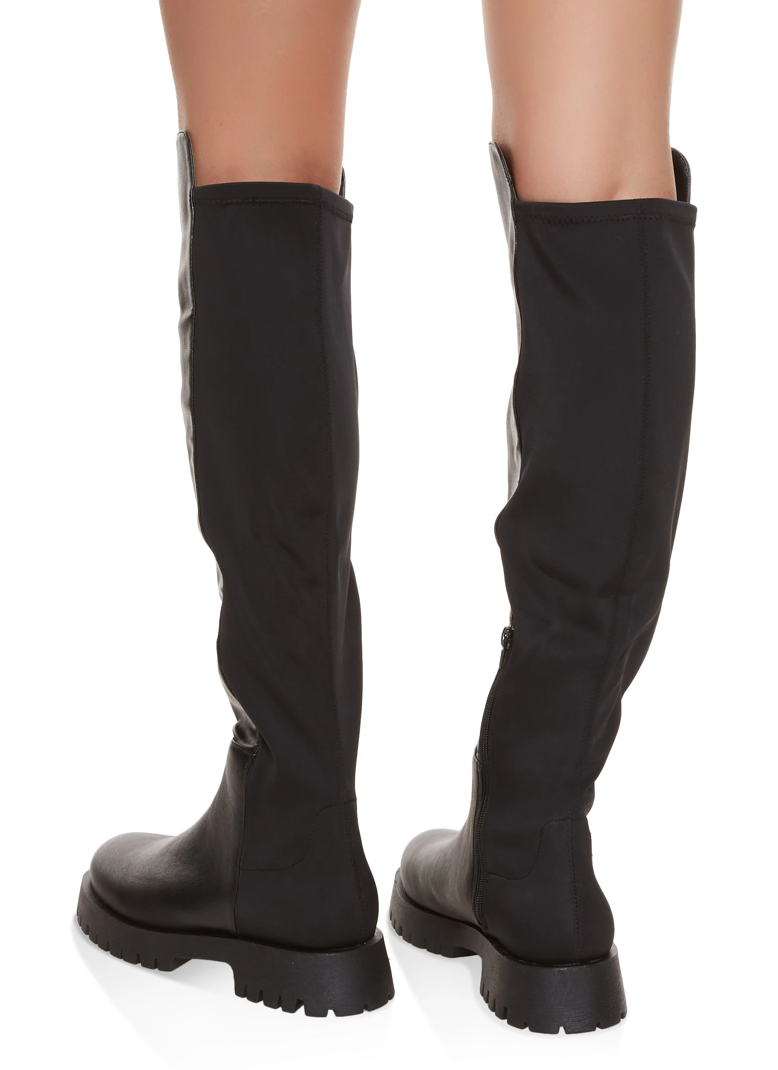 Round Toe Platform Tall Boots - Image 3