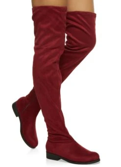Over The Knee Low Heel Boots