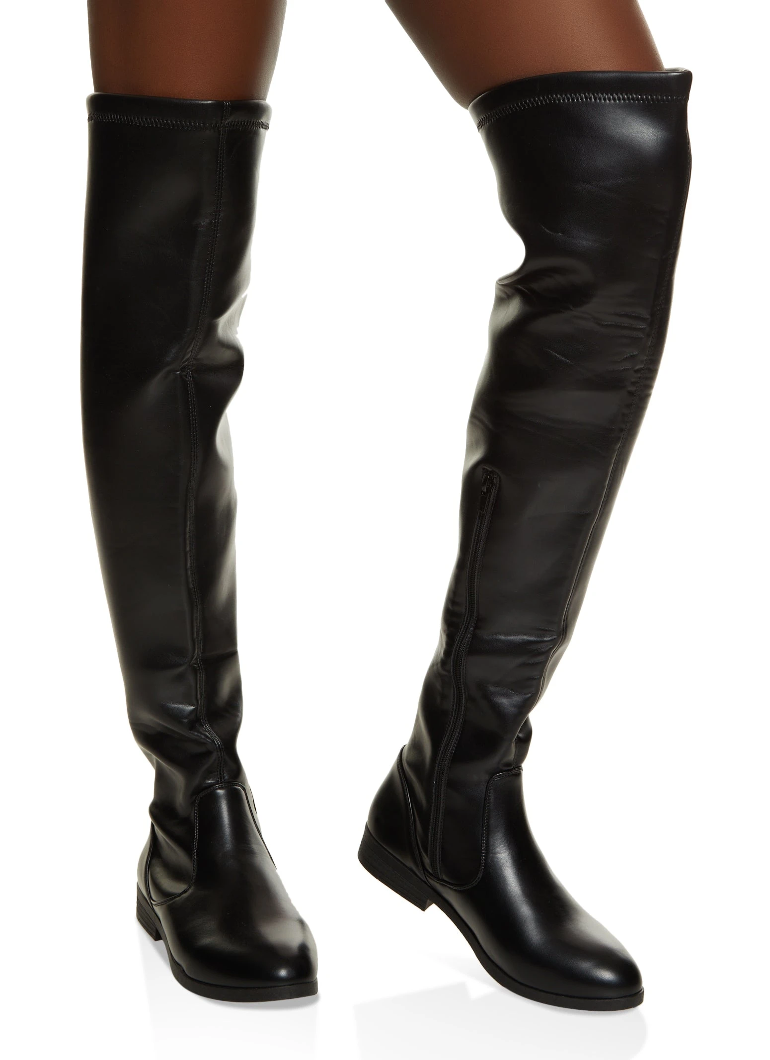 Round Toe Tall Boots - Image 2