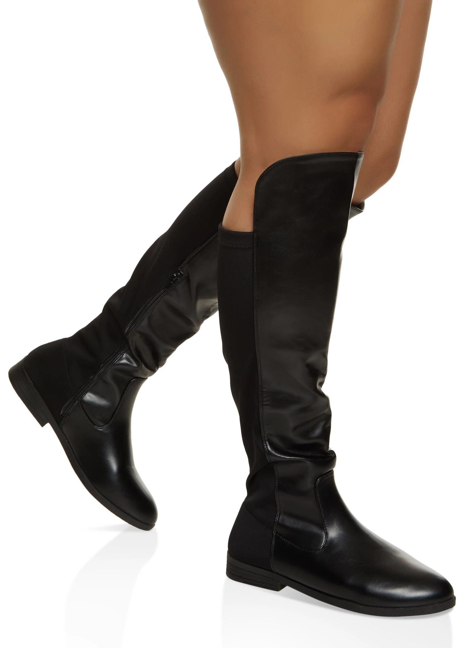 Wide Calf Elastic Back Boots