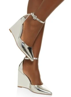 Ankle Strap Wedge Pumps