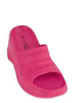 Solid Wedge Slide Sandals