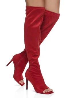 Open Toe High Heel Over The Knee Boots