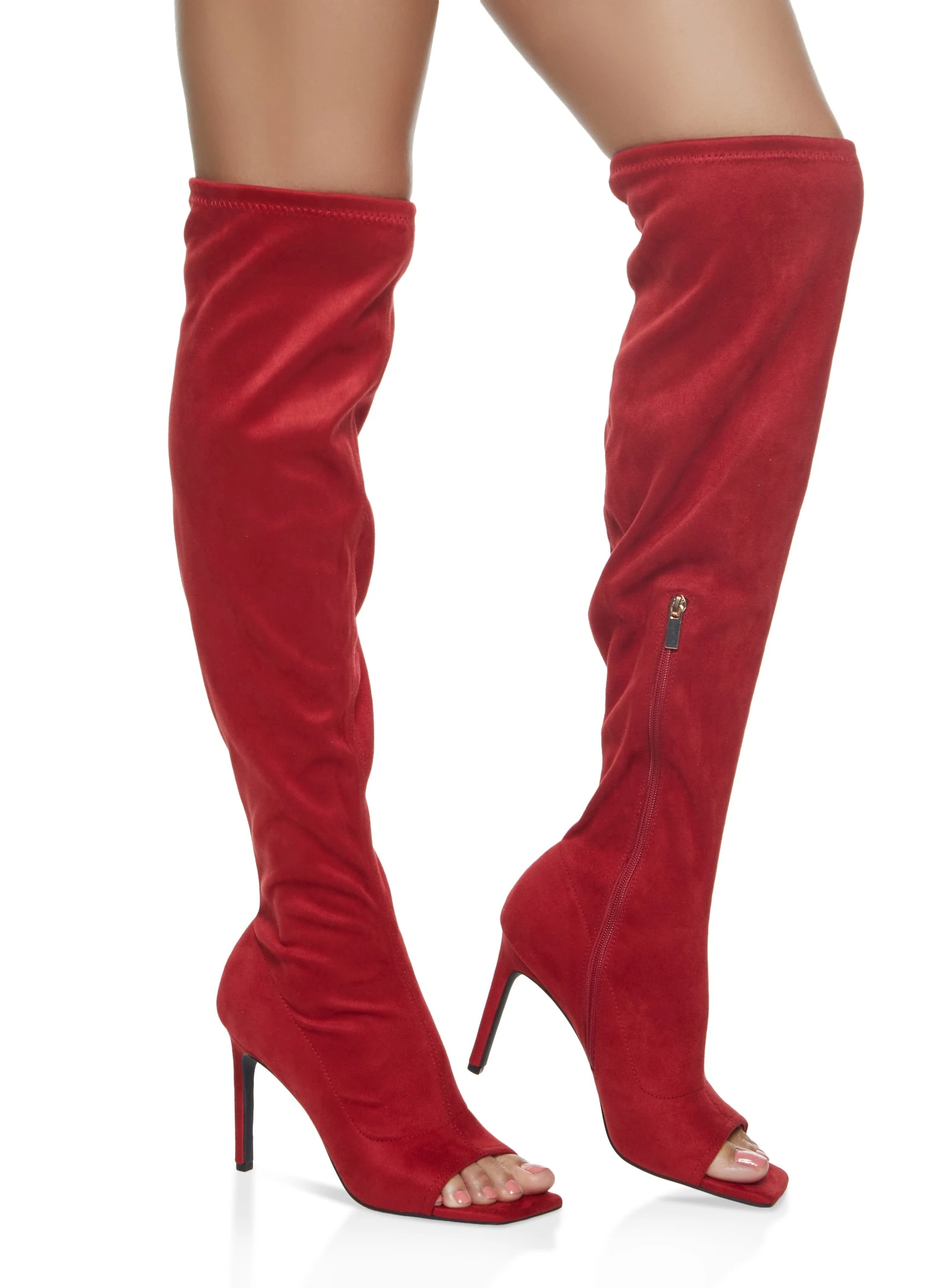 Open Toe High Heel Over The Knee Boots - Image 2