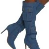 Pointed Toe Cargo Pocket Tall Boots
