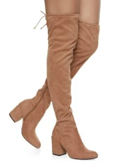 Block Heel Over The Knee Boots