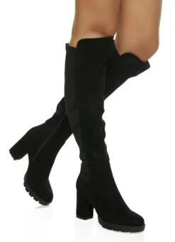 Block Heel Tall Boots