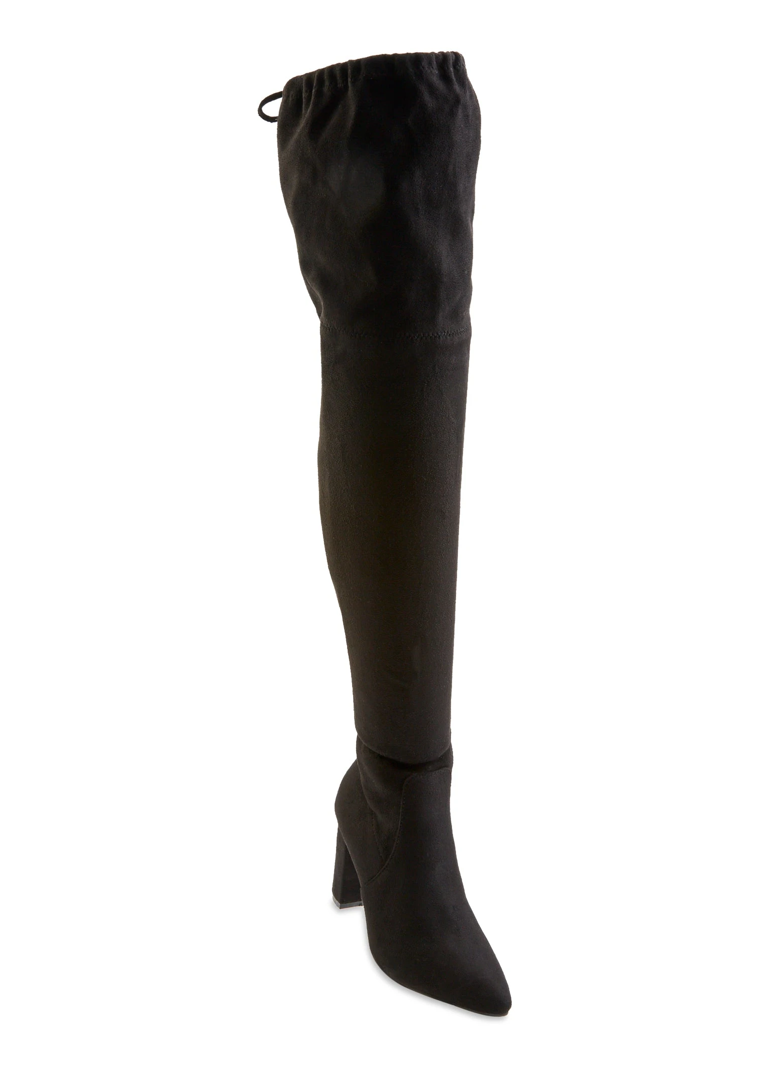 Tie Back Over The Knee Pointed Toe Boots - Image 5