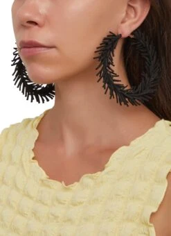 Faux Suede Fringed Hoop Earrings