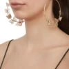 Metallic Butterfly Hoop Earrings