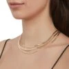 Metallic Layered Snake Chain Necklace