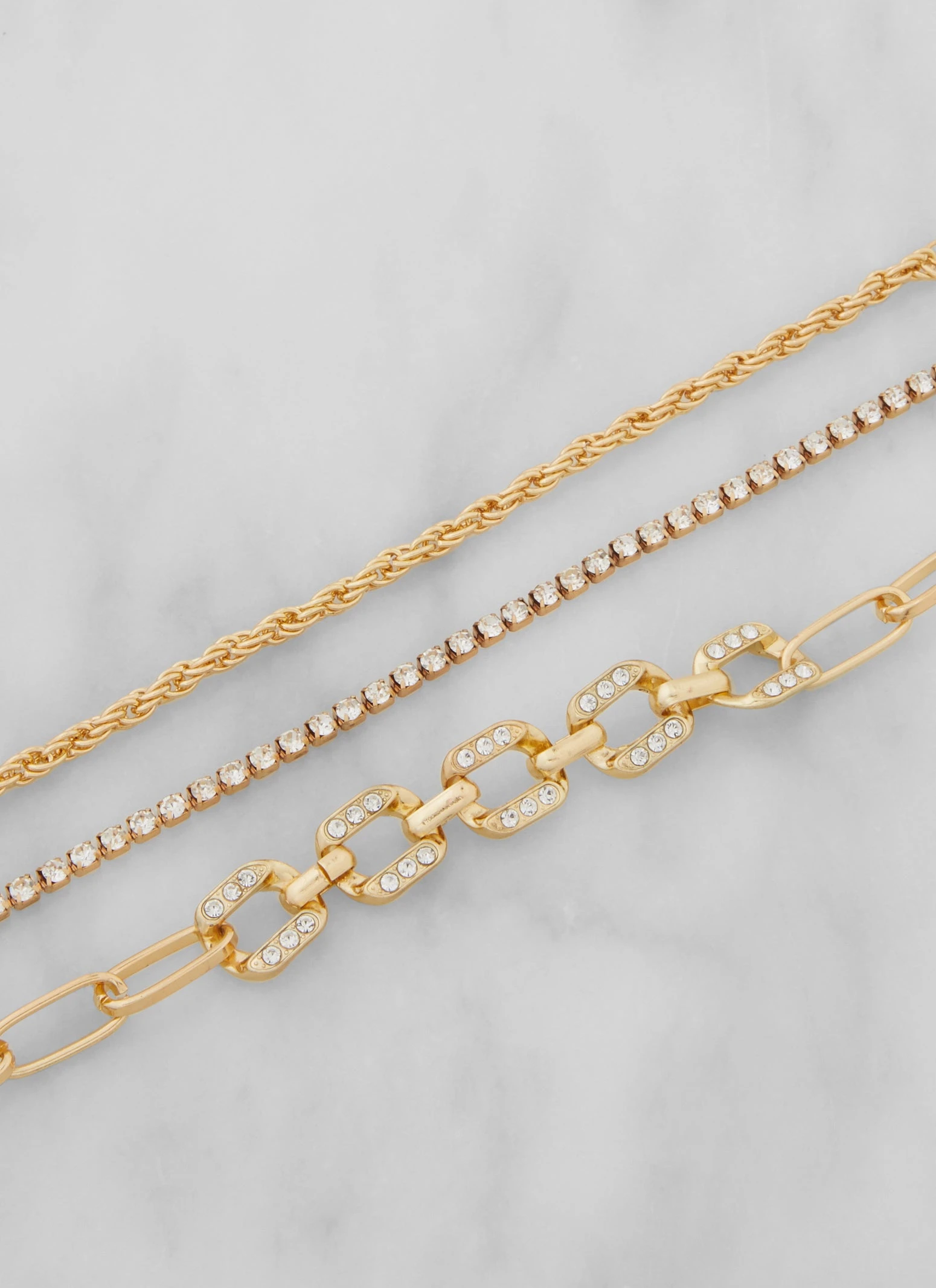 Rhinestone Studded Chain Anklet - Image 2