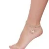 Rhinestone Butterfly Anklet Set