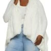 Solid Faux Fur Open Front Vest