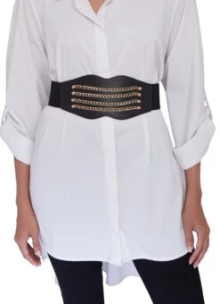 Chain Link Detail Stretch Belt