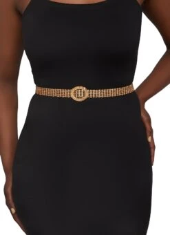 Rhinestone Oval Belt