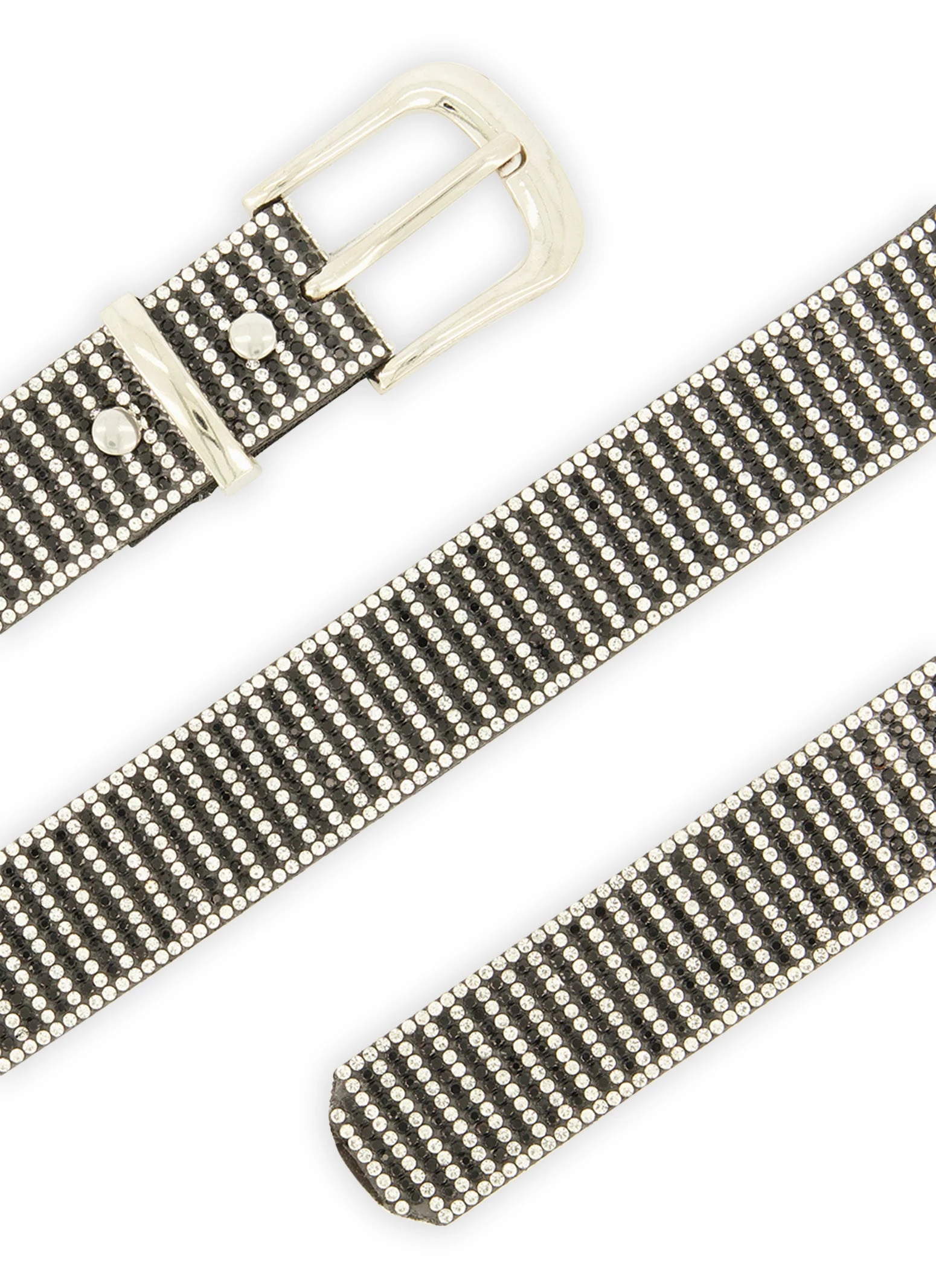 Plus Size Studded Rhinestone Buckle Belt - Image 2