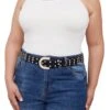 Plus Size Rhinestone Studded Belt
