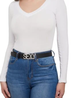 Sexy Rhinestone Buckle Belt