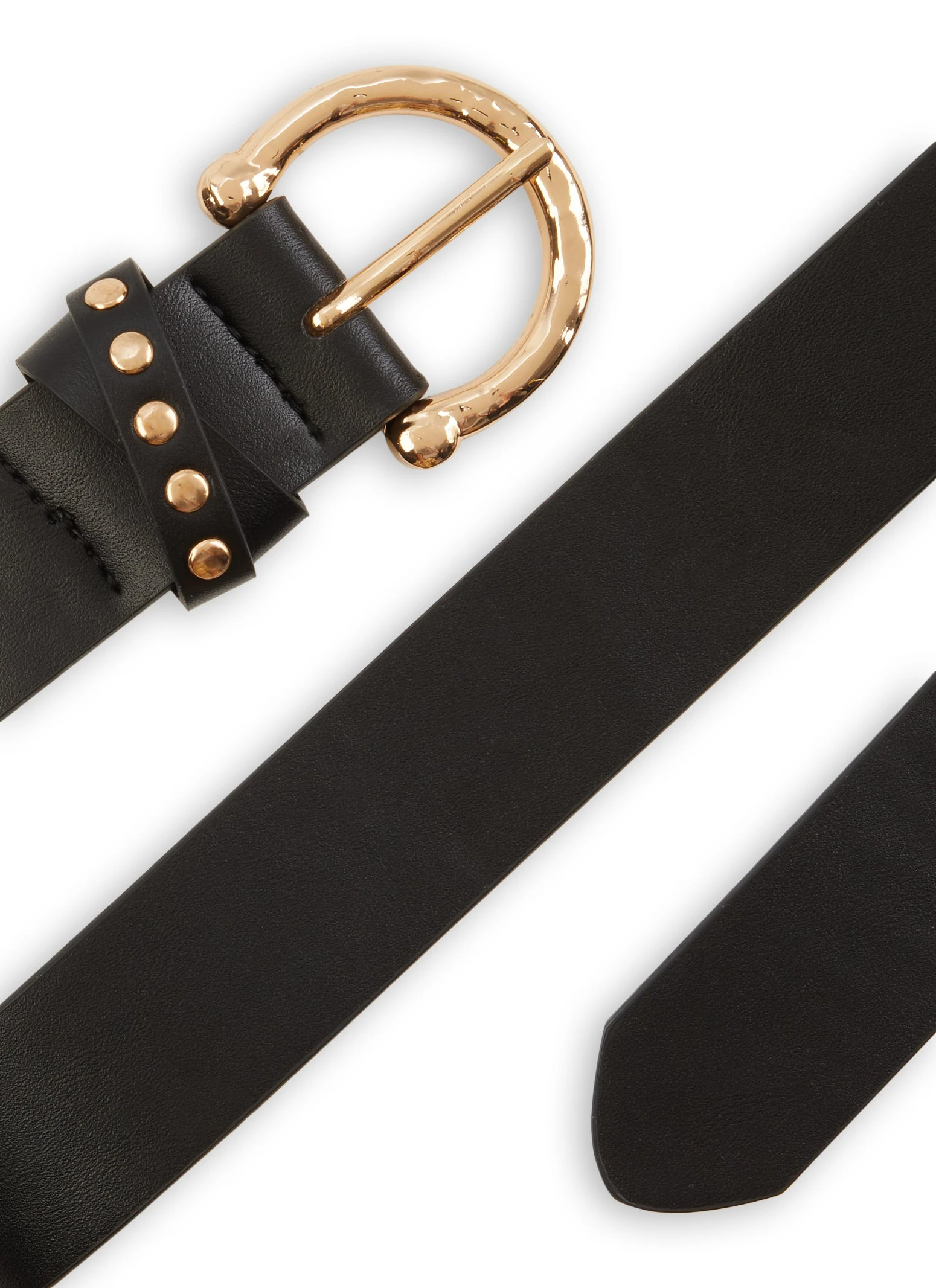 Plus Size Studded Loop Faux Leather Belt - Image 2