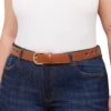 Plus Size Laser Cut Heart Faux Leather Belt