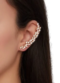Rhinestone Ear Cuff Earrings