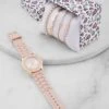 Rhinestone Analog Watch With Bracelets Set