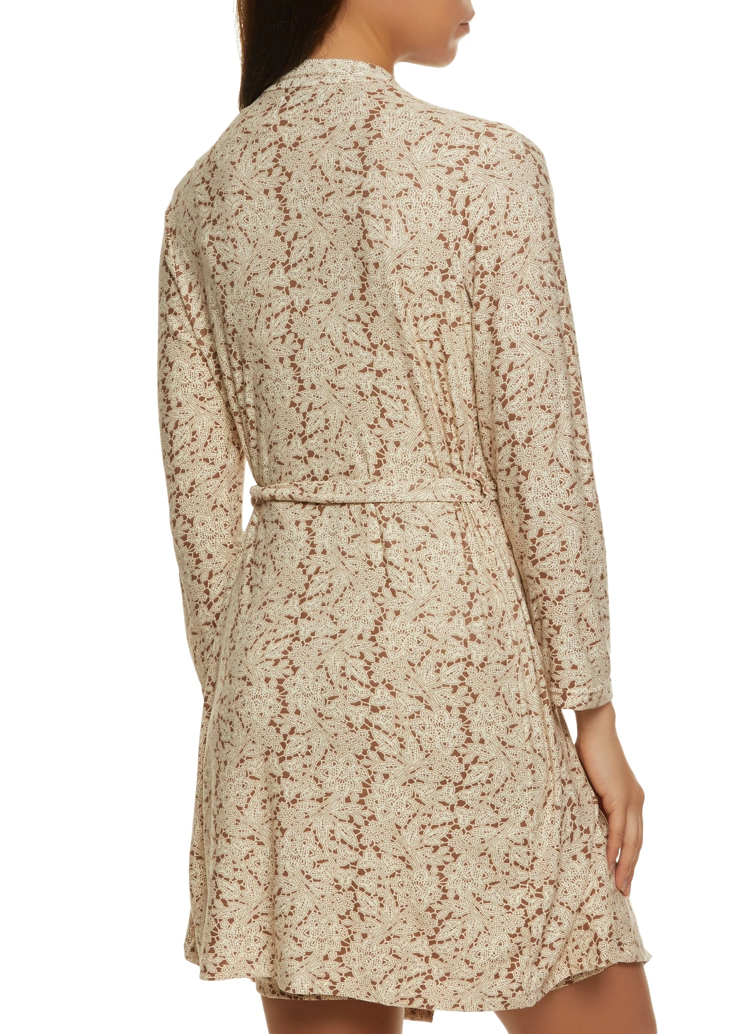 Printed Nightgown With Robe - Image 2