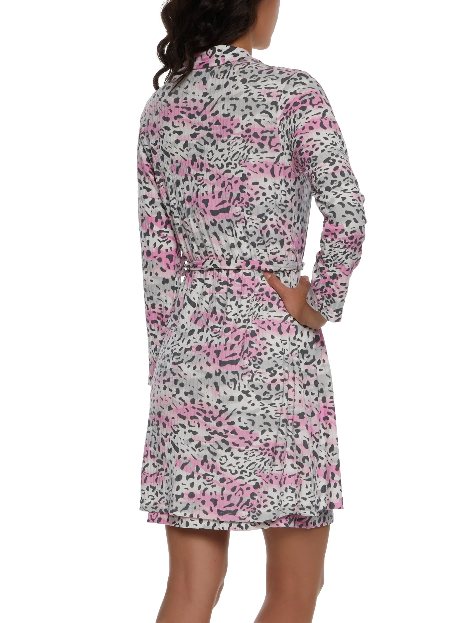 Animal Camo Print Cami Nightgown And Robe Set - Image 2