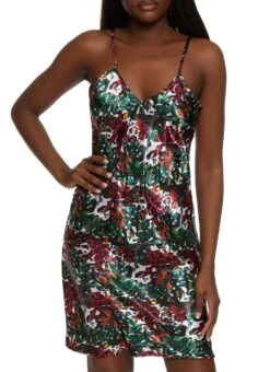 Satin Patterned Chemise