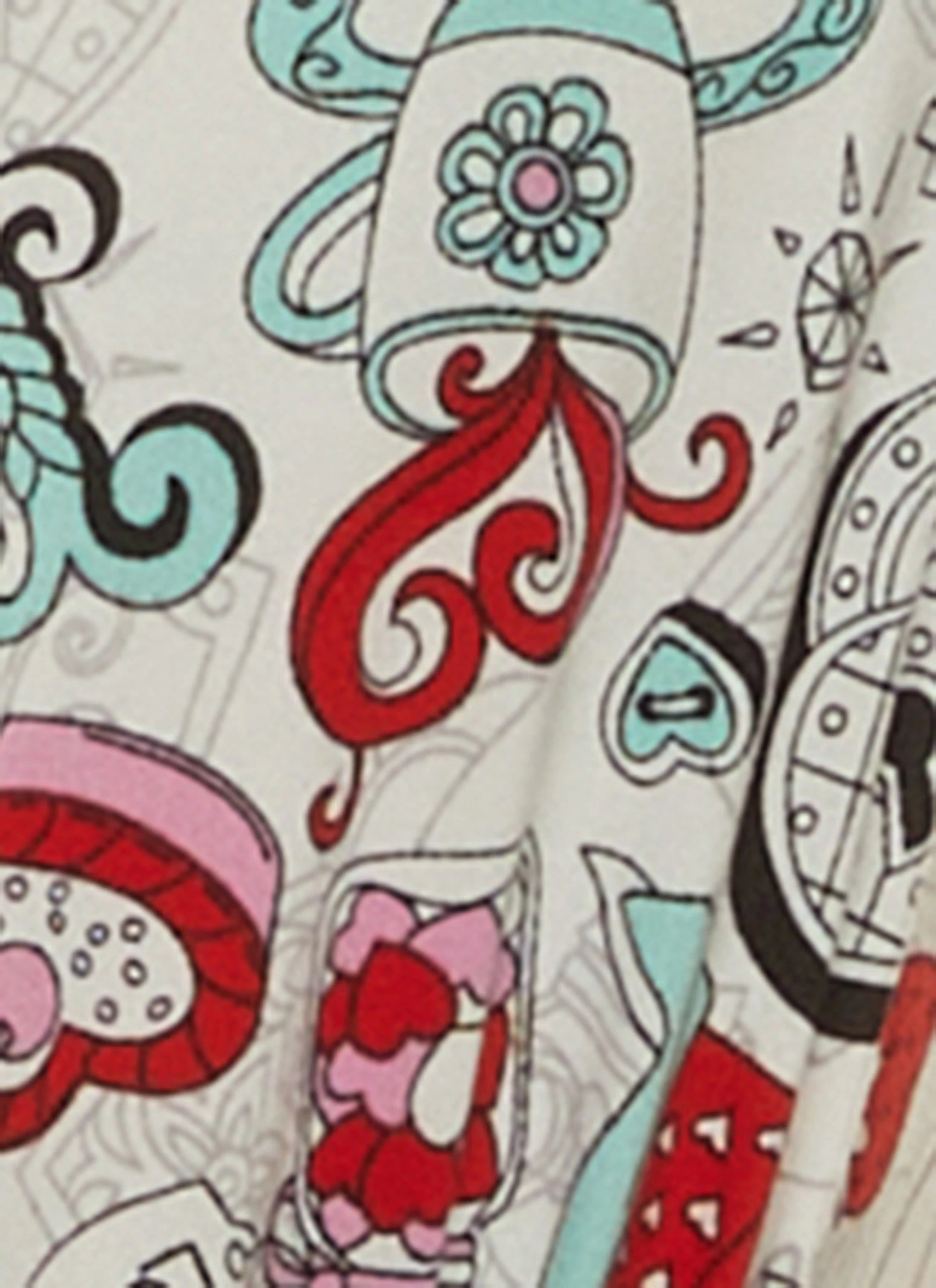 Teacup Print Pajama Shirt And Shorts - Image 3