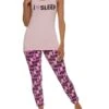 I Heart Sleep Graphic Pajama Tank Top And Plush Pants