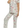 Love Print Pajama Shirt And Pants