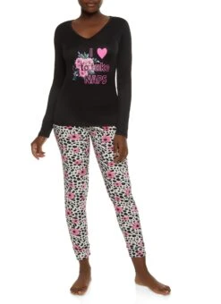 I Love To Take Naps Pajama Top And Velour Pants
