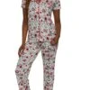 Love Doodle Print Pajama Shirt And Pants