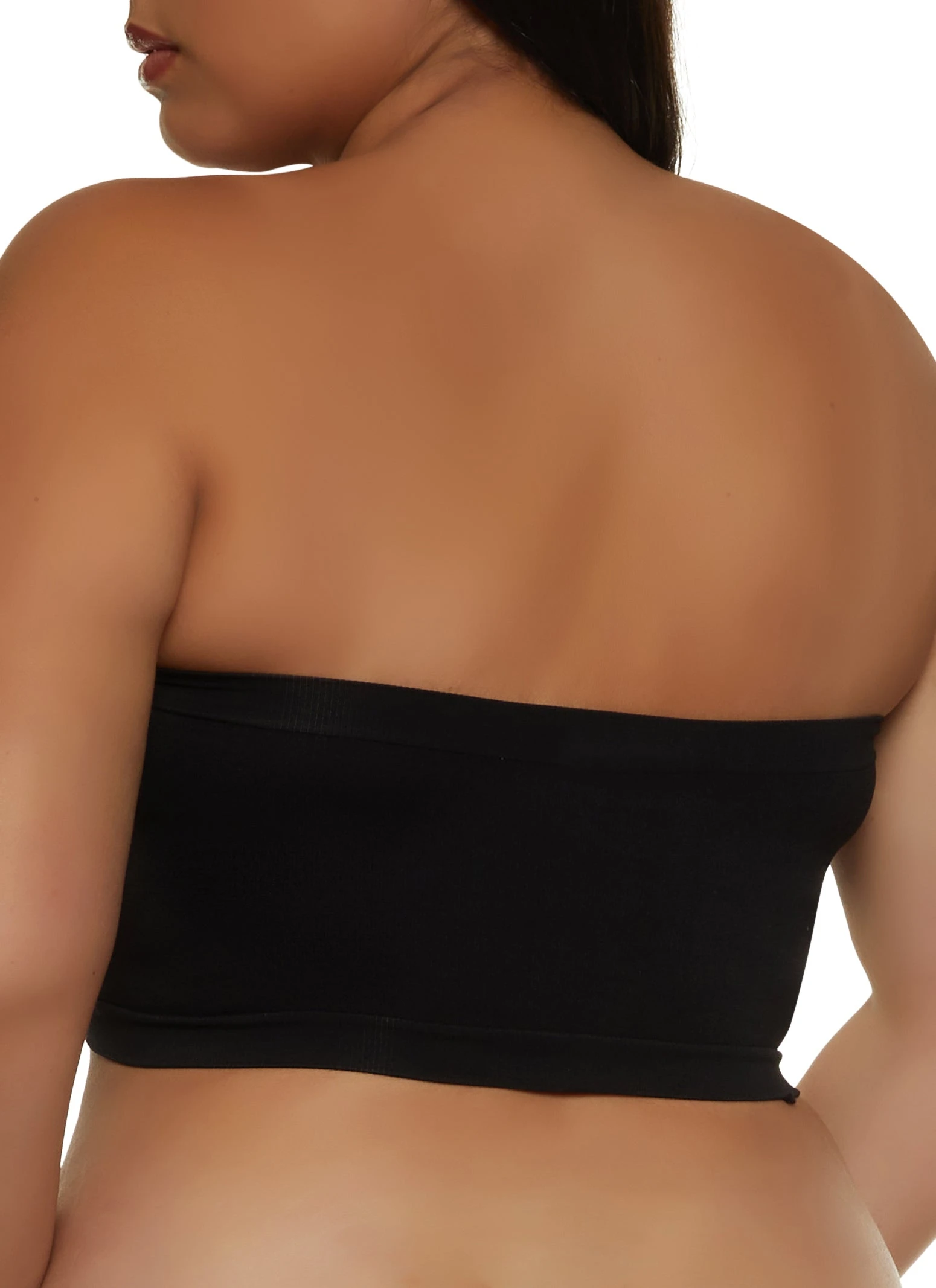 Plus Size Solid Seamless Bandeau Bra - Image 2