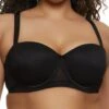 Plus Size Mesh Solid Balconette Bra | Convertible To Strapless
