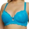 Plus Size Keyhole Scalloped Lace Plunge Bra