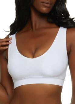 Ribbed Basic V Neck Sports Bra