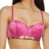 Patterned Trim Lace Balconette Bra | Converts To Strapless