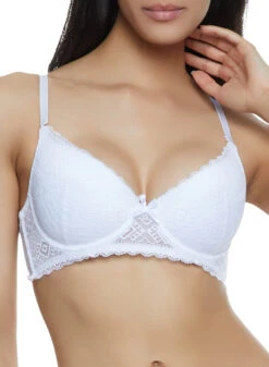 Patterned Lace Basic Plunge Bra