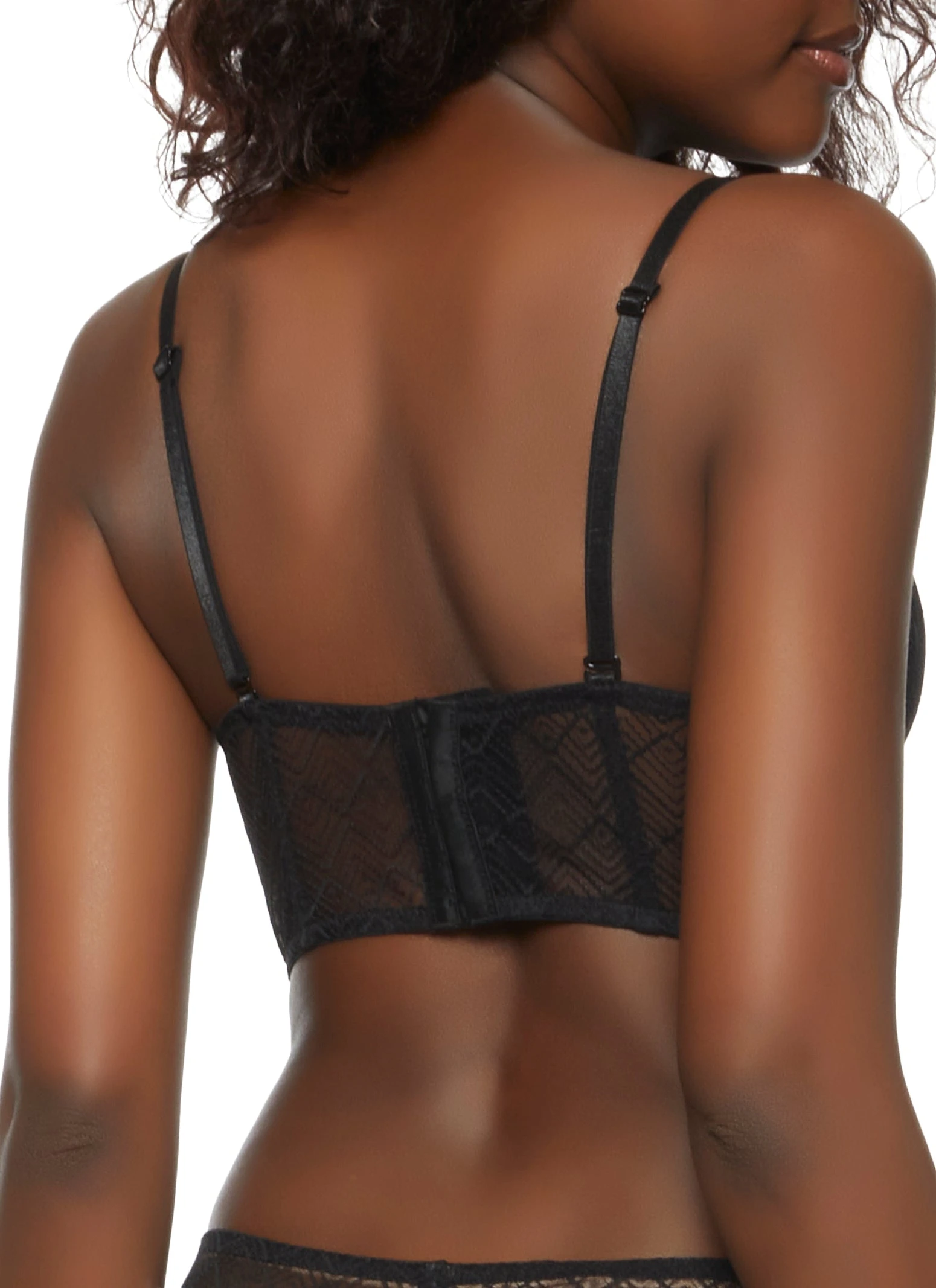 Longline Lace Cut Out Front Balconette Bra | Converts To Strapless - Image 3