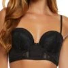 Shadow Stripe Patterned Lace Balconette Bra | Converts To Strapless