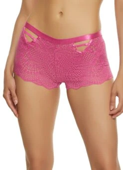 Caged V Front Lace Boyshort Panty