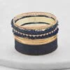 Set Of 8 Assorted Denim Bangles
