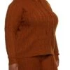 Plus Size Cable Knit Hoodie